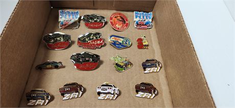 Variety Of Nascar Racing Pins & Corvette Pins