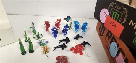Lot Of Blown Glass Figurines