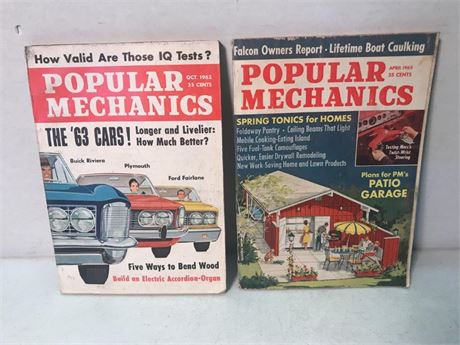 Oct. 1962 & Apr 1965 Popular Mechanics