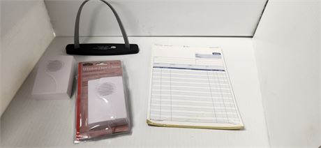 Wireless Door Chime & Invoice Papers & Misc. Items