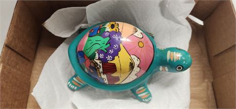Hand Painted Terracotta Trinket/Jewelry Box