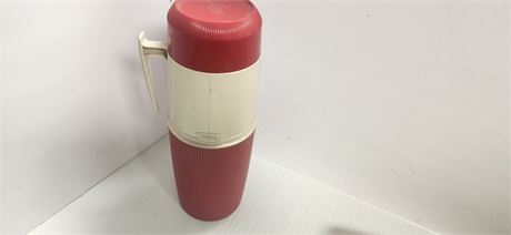 Vintage Red & White 1970's Thermos