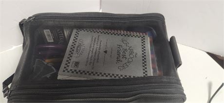 Lot Of Craft & Scrapbook Supplies & Small 3 Drawer Plastic Storage Container