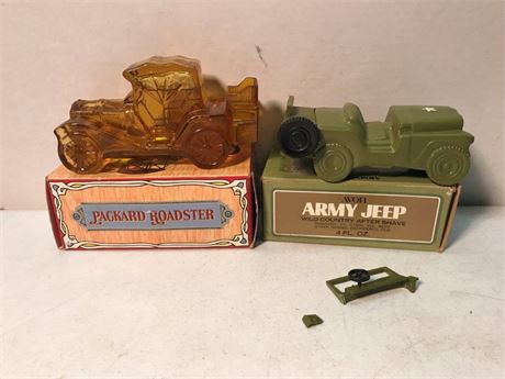 Avon Army Jeep After Shave & Packard Roadster Cologne