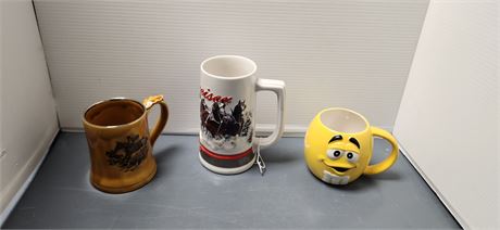 Budweiser Beer Stein & M&M Cup & Misc. Cup