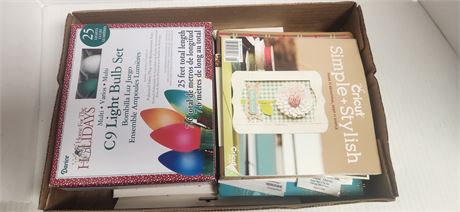 Lot Of Misc. Crafts & 25 String Christmas Lights