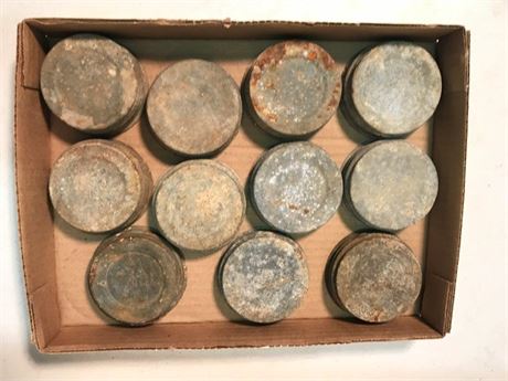 Flat of Zinc & Glass Jar Lids (#2)