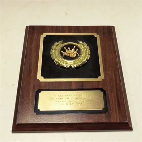 Vintage Bowling Reward Plaque
