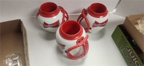 Budweiser Helmet Cups & Bud light Can opener & Coca Cola Ornament