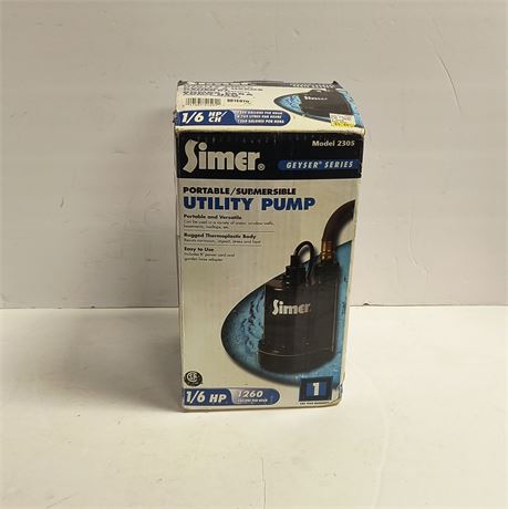 Simer Portable/Submersible Utility Pump