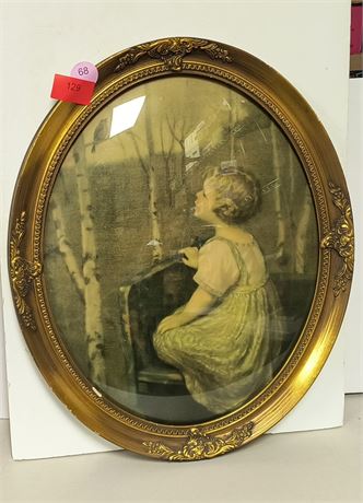 Vintage Picture with Bubble Frame