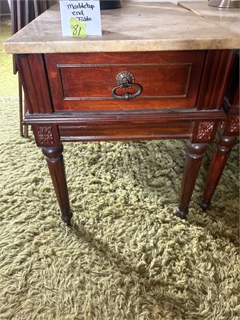 Marble Top End Table