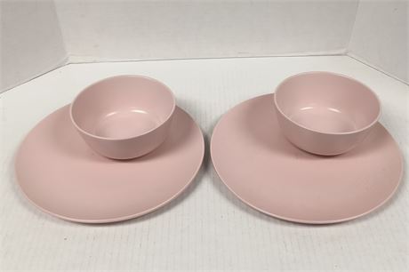 Pink Ikea Plates & Cups