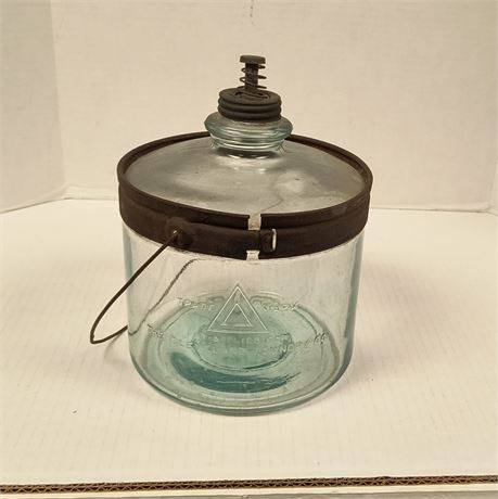 Vintage Glass Kerosene Bottle From The Cleveland Foundry Co.