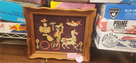 Vintage Wood Framed Art