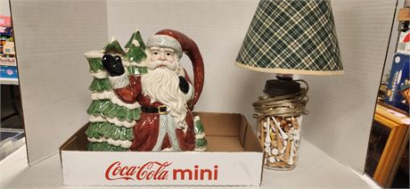 Golf Tee Lamp & Santa Claus Pitcher