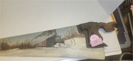 Decorative Painted Hand Saw