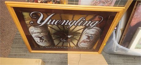 Wood Framed Yuengling Beer Advertisement