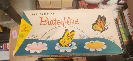 Vintage Cadaco The Game Of Butterflies Board Game