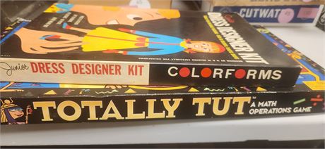 Totally Tut Game & Colorforms Junior Dress Designer Kit
