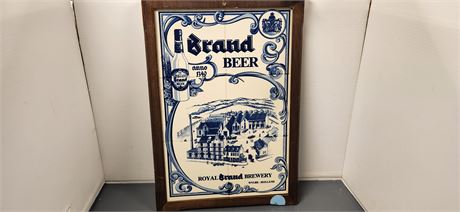 Holland Brewery Brand Beer Wood Framed Tiles