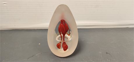 Vintage Unique Paper Weight. Has Some Wear & Stains On It
