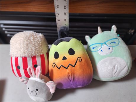 4 Squishmallow plush toys