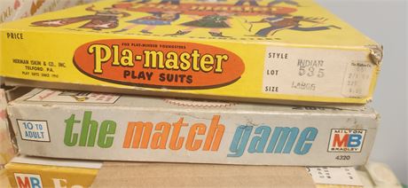Vintage The Match Game & Play-Master Play Suits Board Games