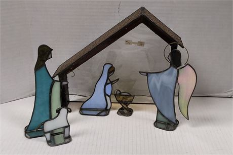 Stained Glass Christmas Manger