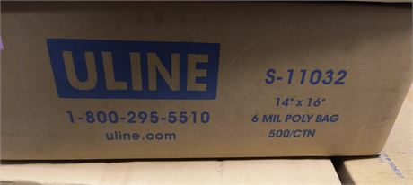 Uline Poly Bags 14" x 16"
