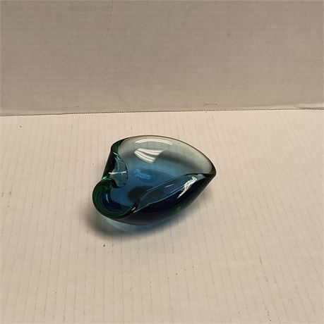 Hand Blown Blue Glass Bowl