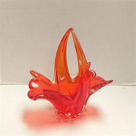 Murano Stretched Basket With Split Handle