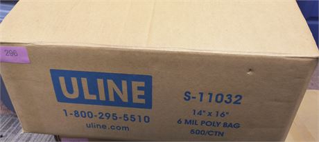 Uline Poly Bags 14" x 16"