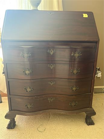 Vintage Secretary 4-Drawer Desk