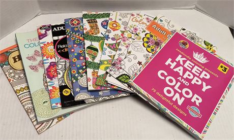 Lot Of Adult Coloring Books