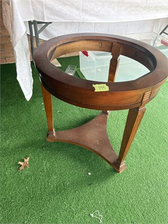 Round End Table (Glass Missing)