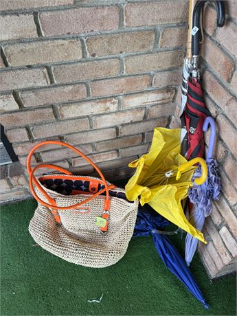 Handbag and Umbrellas