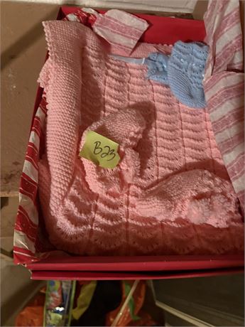 Hand Made Blanket and Booties