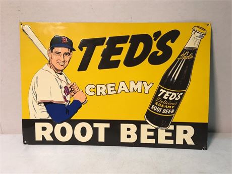 Ted's Creamy Root Beer Metal Sign