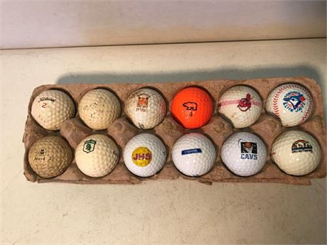 Dozen Advertisement Golf Balls