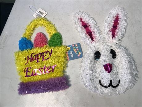 Tinsel Easter Signs