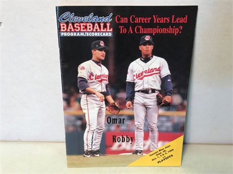 Oct. 1, 2, 3, 1999 Cleveland Indians Baseball Program/Scorecard
