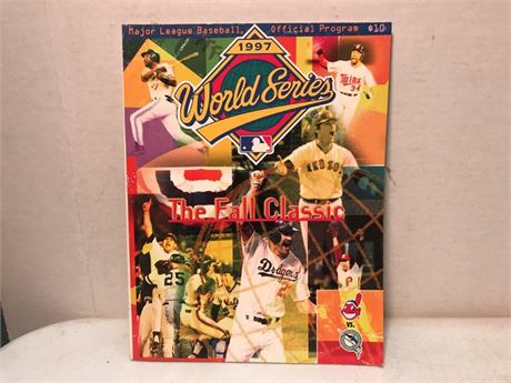 1997 World Series Program Cleveland Indians Vs. Miami Marlins