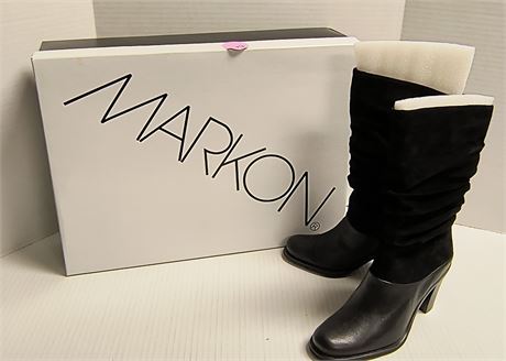 Markon Black Boots. Size 61/2M