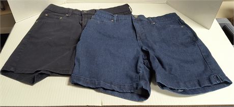 2 Blue Jeans Shorts. Size 8