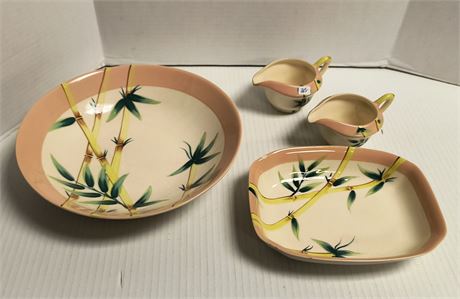 Weil Ware Cream & Sugar & Misc.  Chip On Plate