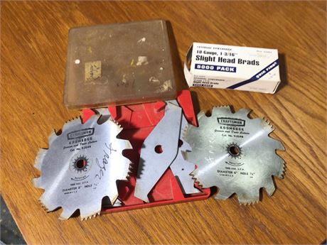 Craftsman Saw Blades & Full box of Brad Nail