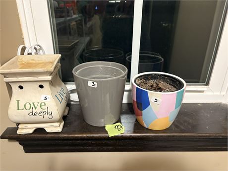 Flower Pots, Wax Burner