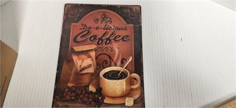 Decorative Metal Coffee Sign