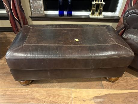 Leather Ottoman Extra Large (well used)